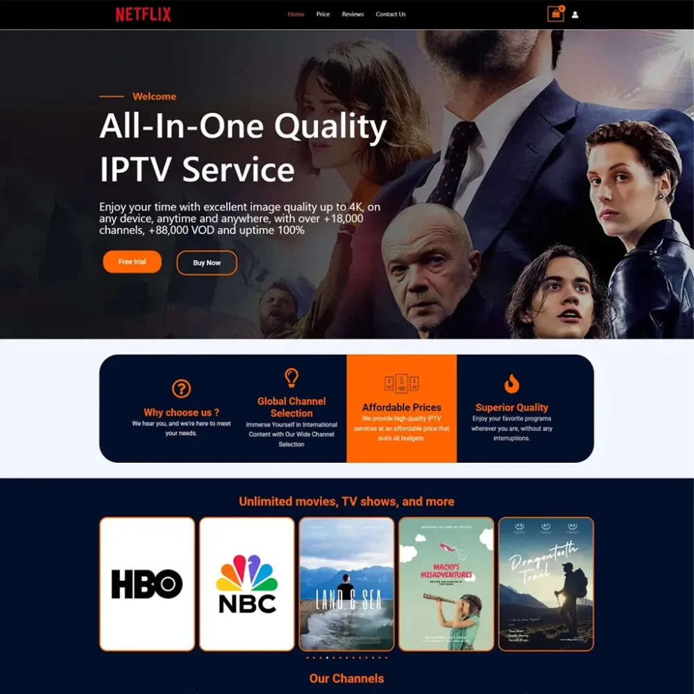 Bleu Demo For Template IPTV