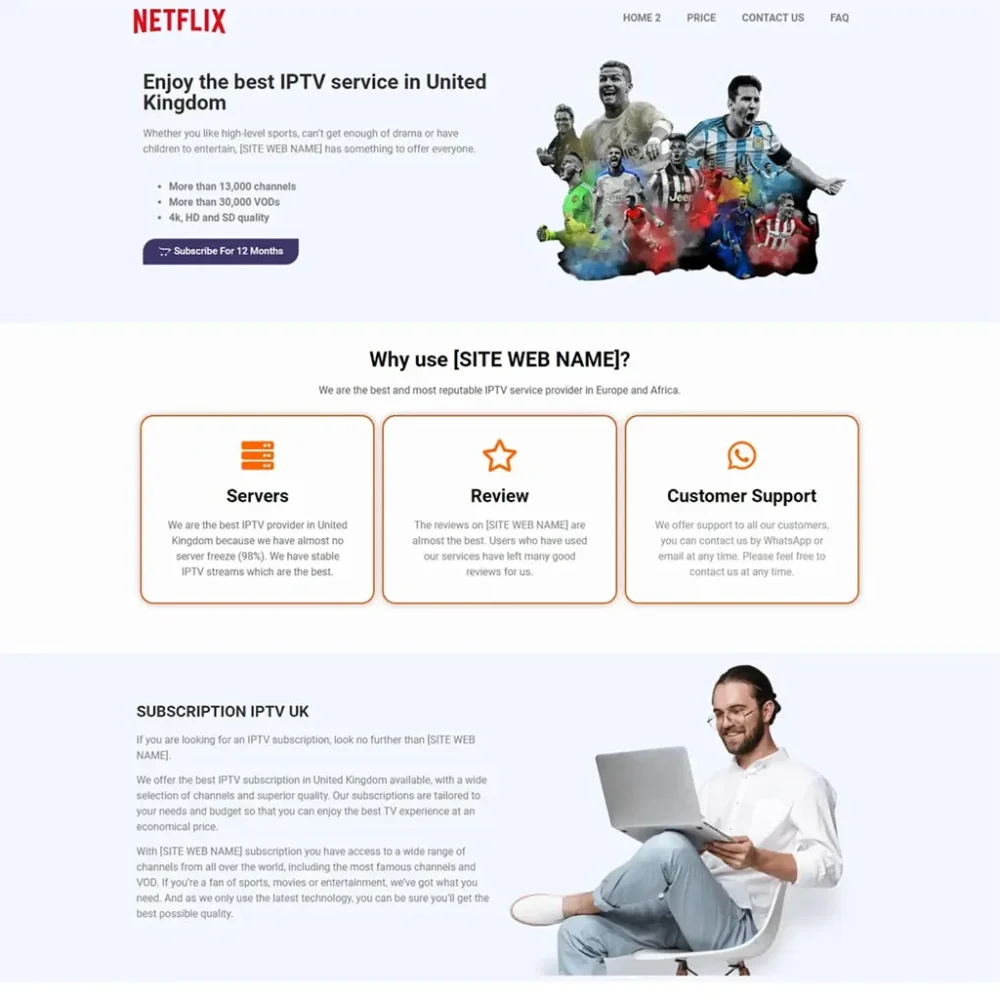 Blue Demo For Template IPTV