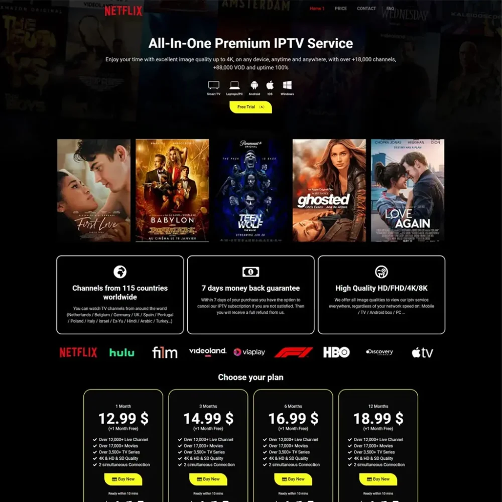 Dark Demo For Template IPTV