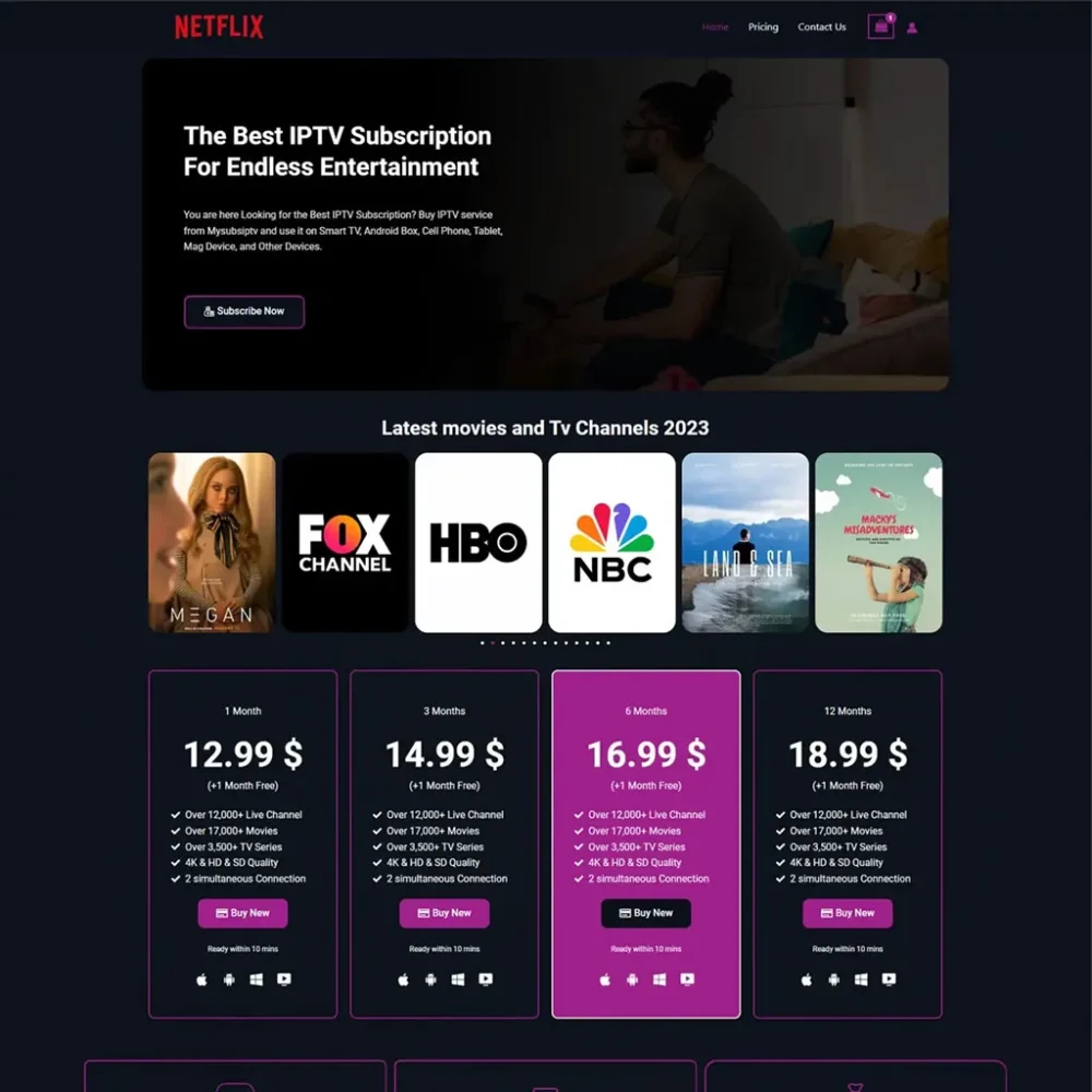Mauve Demo For Template IPTV